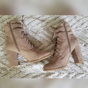 Steve Madden suede heeled ankle boots